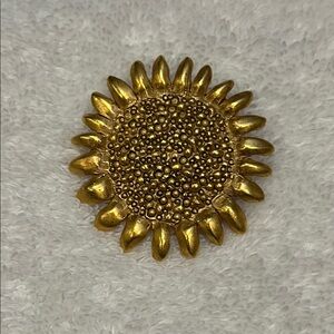 Gold Sunflower Brooch